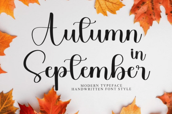 Autumn in Septemeber: A Script Font for Handmade Crafters