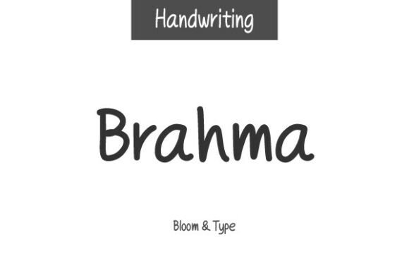 Brahma: A Friendly Handwritten Font for Creative Branding