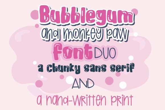 Bubblegum and Monkey Paw Duo: A Playful Font Pair for Web Design