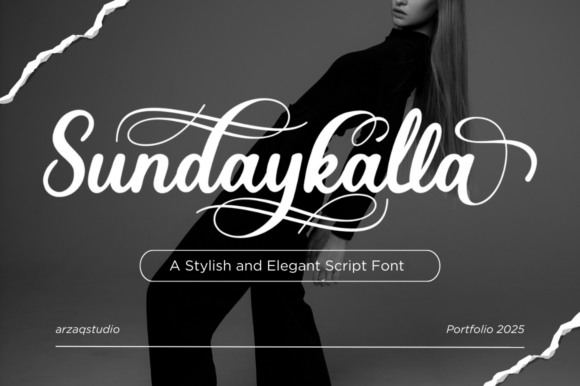 Sundaykalla: A Script Font for Editorial Sophistication